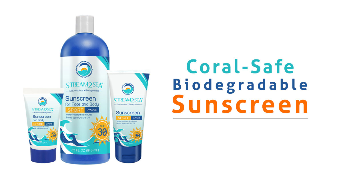 Biodegradable Sunscreen, Sunblock, and Suntan Lotion