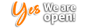 Yes, we are open
