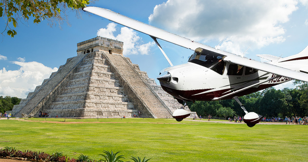 chichen itza airplane tour