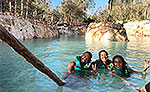 Swimming in Rio Maya Cenote Cancun Mexico