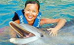 Interax Dolphin Swimming Xcaret