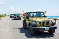 jeep in highway cozumel