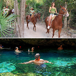 Cenotes and Horseback Riding