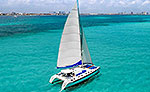 Catamaran Sailing to Isla Mujeres