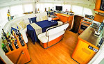 Salon of our 44' Luxury Catamaran in Riviera Maya Mexico